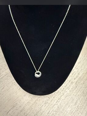Tiffany and Co -Sterling  Silver Circle Pendant Necklace - Women Jewelry